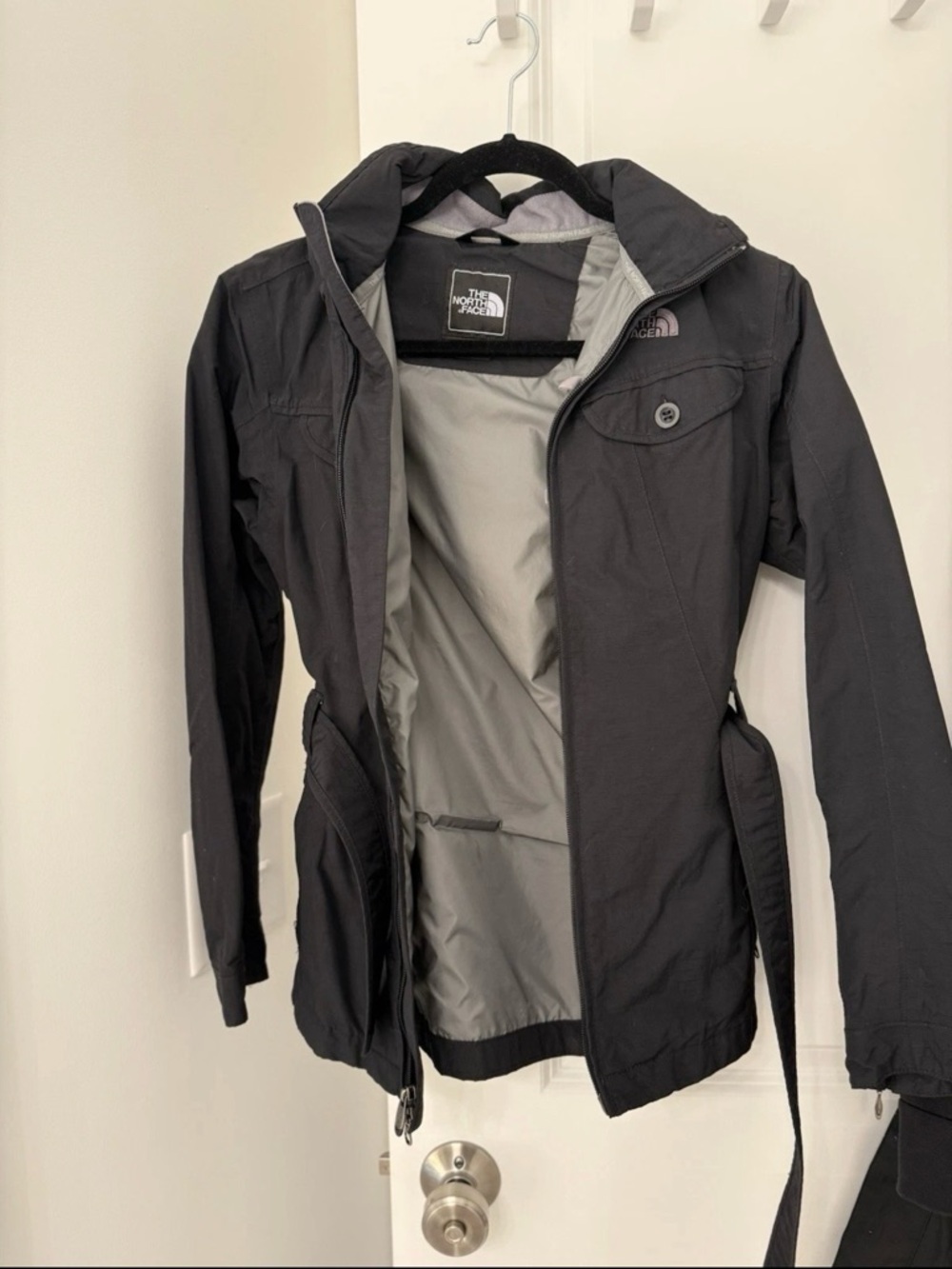 The North Face Women's Black Shell Jacket with Gray Lining